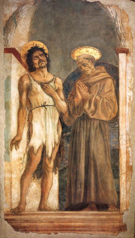 DOMENICO VENEZIANO St John the Baptist and St Francis sdn oil painting picture